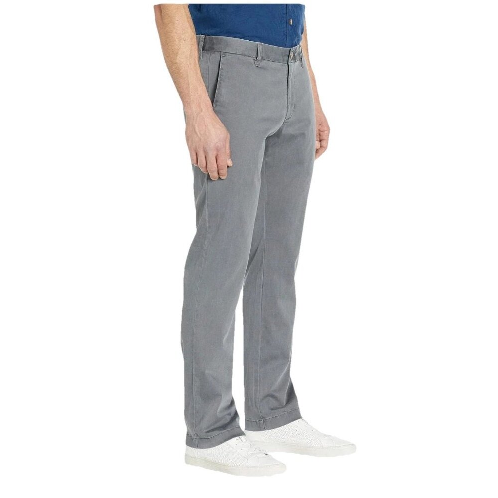 Tommy Bahama Boracay Flat Front Chino Casual Pants Mens 36 x 34 Fog Grey - Picture 2 of 11